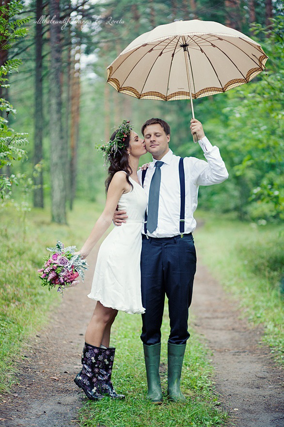 Фото свадьбы под дождем