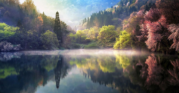 Потрясающие пейзажи с отражениями от корейского фотографа