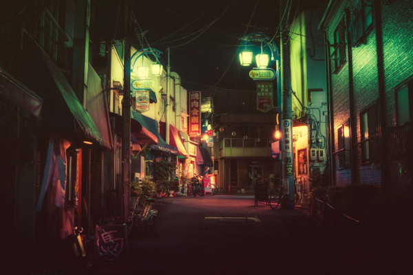 ночные фотографии токио