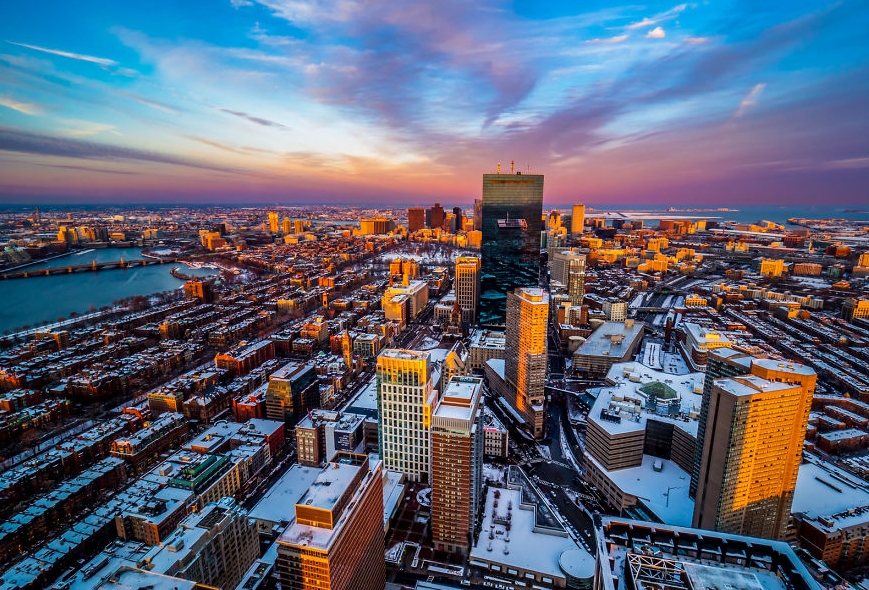 фотографии городских кварталов Бостона