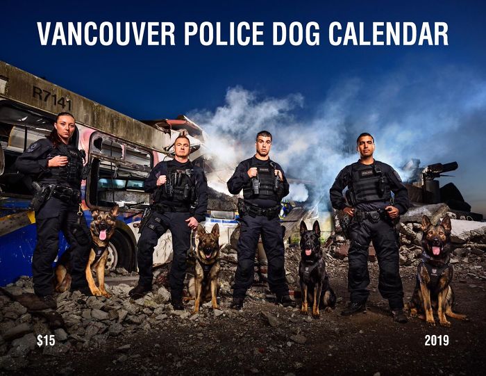 календарь с полицейскими собаками