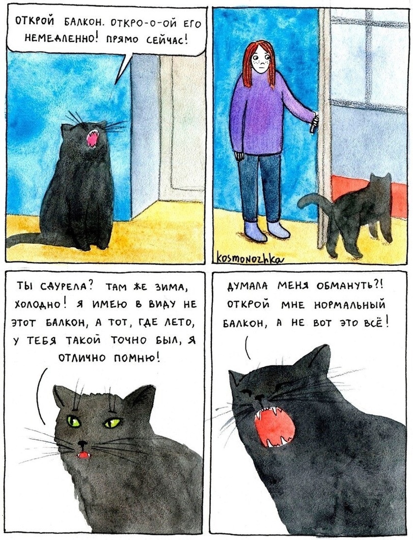 комикс про кота и лето